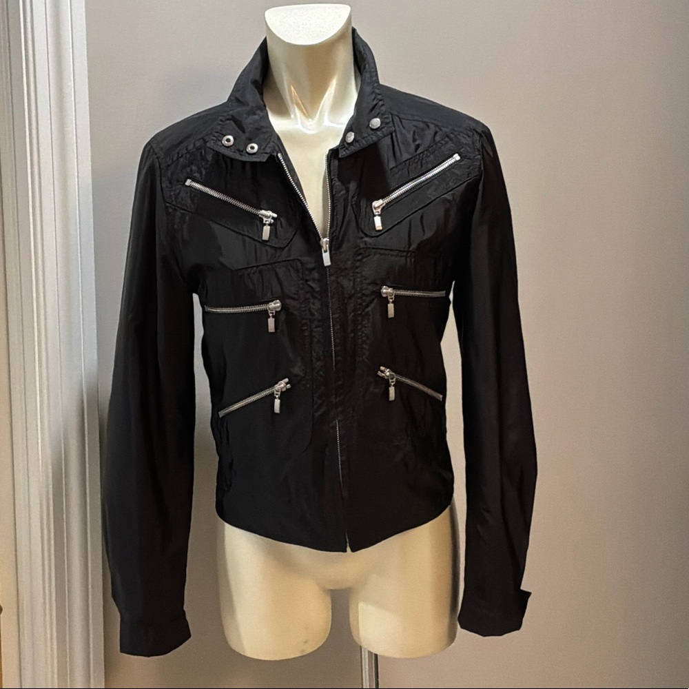 Boss Black Jacket with Silver Zips